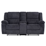 Arthur 76 in. Reclining Loveseat with Cupholder Console-Canvas Print-DECOROLALA
