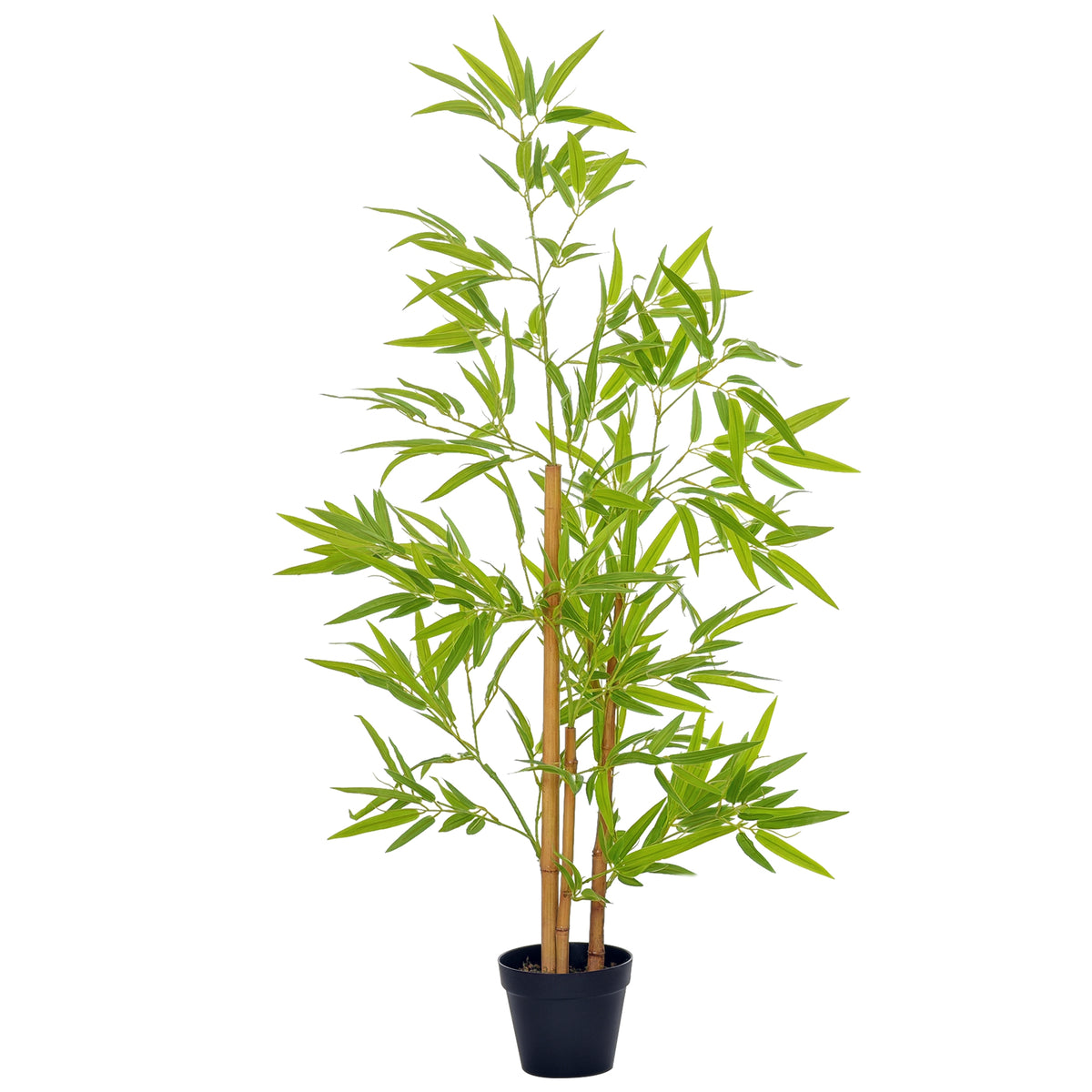 Artificial Bamboo Tree, 4ft Fake Tree with Realistic Leaf and Natural Trunk, Decorative Plant in Nursery-Artificial Trees-DECOROLALA