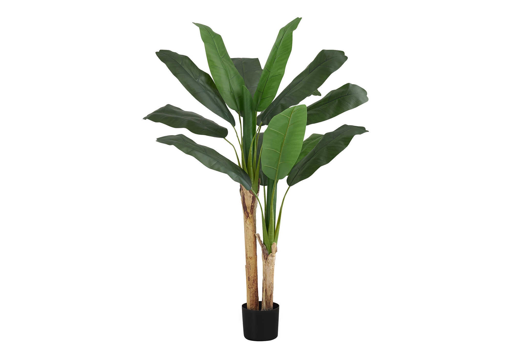 Artificial Banana Tree 55"H Black Pot Indoor Plant-Artificial Plant-DECOROLALA