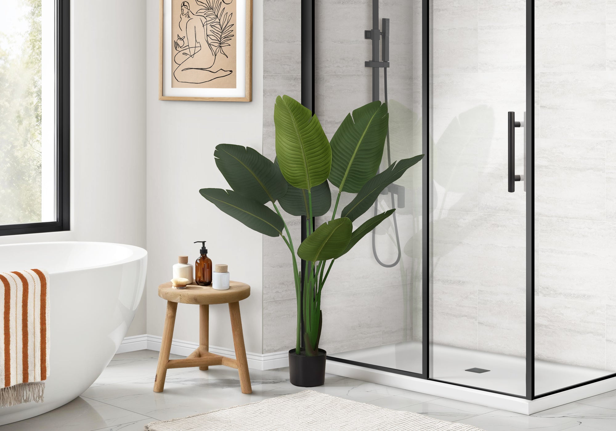 Artificial Bird of Paradise Plant 44"H - 5" Pot-Artificial Plant-DECOROLALA