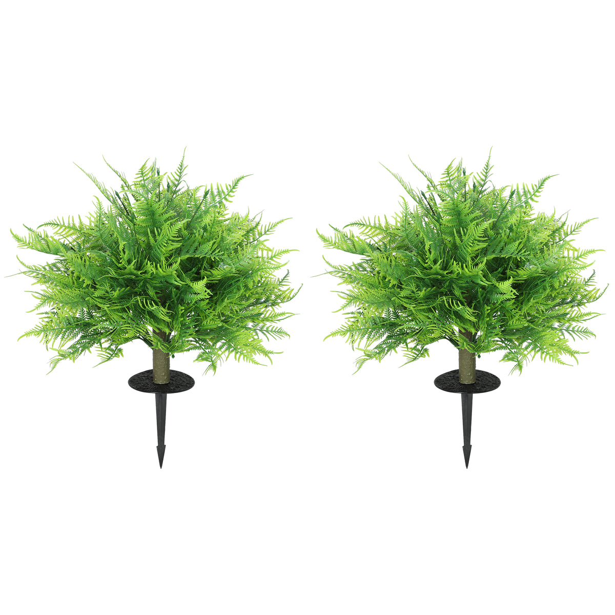 Artificial Boston Ferns UV-Resistant Fake Plants for Indoor Outdoor Decor Set of 2-Artificial Trees-DECOROLALA