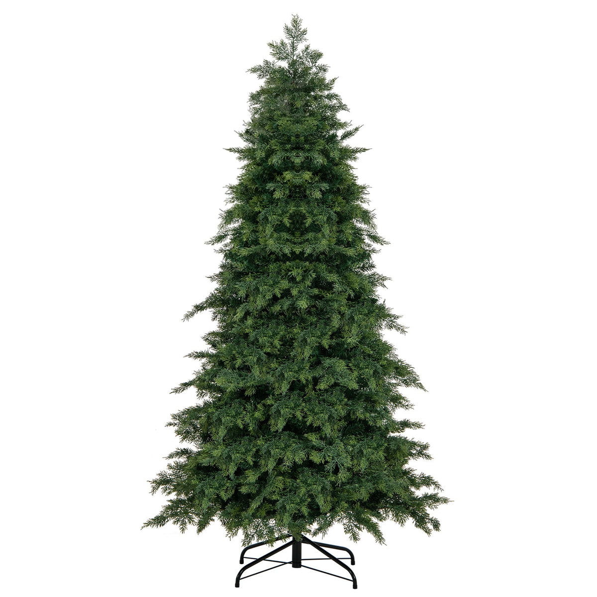 Artificial Christmas Tree Green Hinged Holiday Tree with 721/1019 Lush Branch Tips-6 ft-Christmas Trees-DECOROLALA