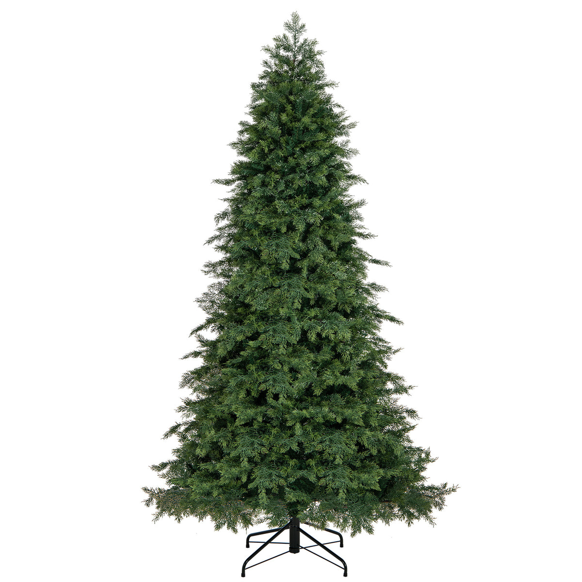 Artificial Christmas Tree Green Hinged Holiday Tree with 721/1019 Lush Branch Tips-7.5 ft-Christmas Trees-DECOROLALA