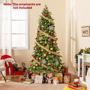 Artificial Christmas Tree Green Hinged Holiday Tree with 721/1019 Lush Branch Tips-7.5 ft-Christmas Trees-DECOROLALA