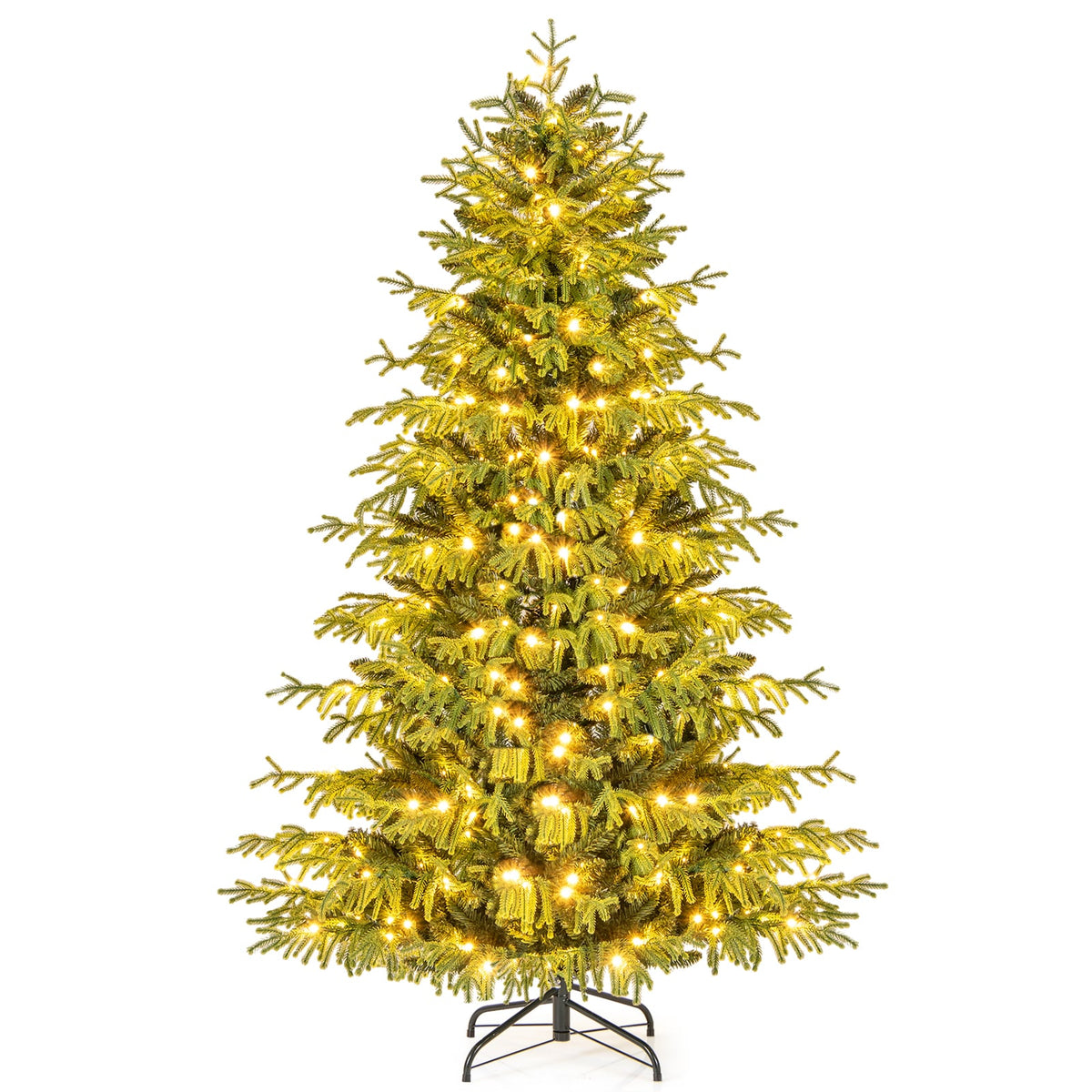 Artificial Christmas Tree with LED Lights and PVC Mixed Branch Tips-6-Christmas Trees-DECOROLALA