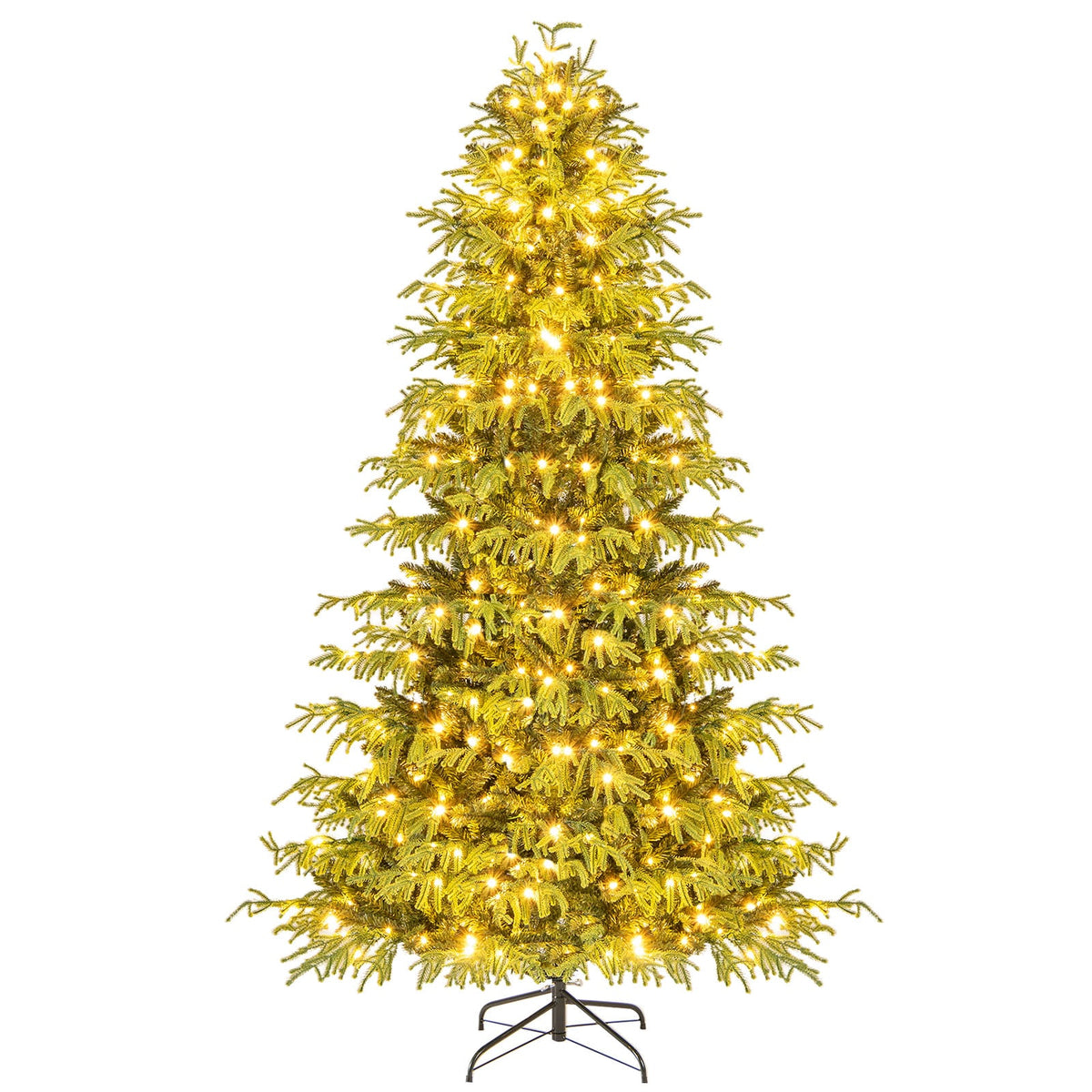 Artificial Christmas Tree with LED Lights and PVC Mixed Branch Tips-7-Christmas Trees-DECOROLALA