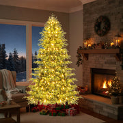 Artificial Christmas Tree with LED Lights and PVC Mixed Branch Tips-7-Christmas Trees-DECOROLALA