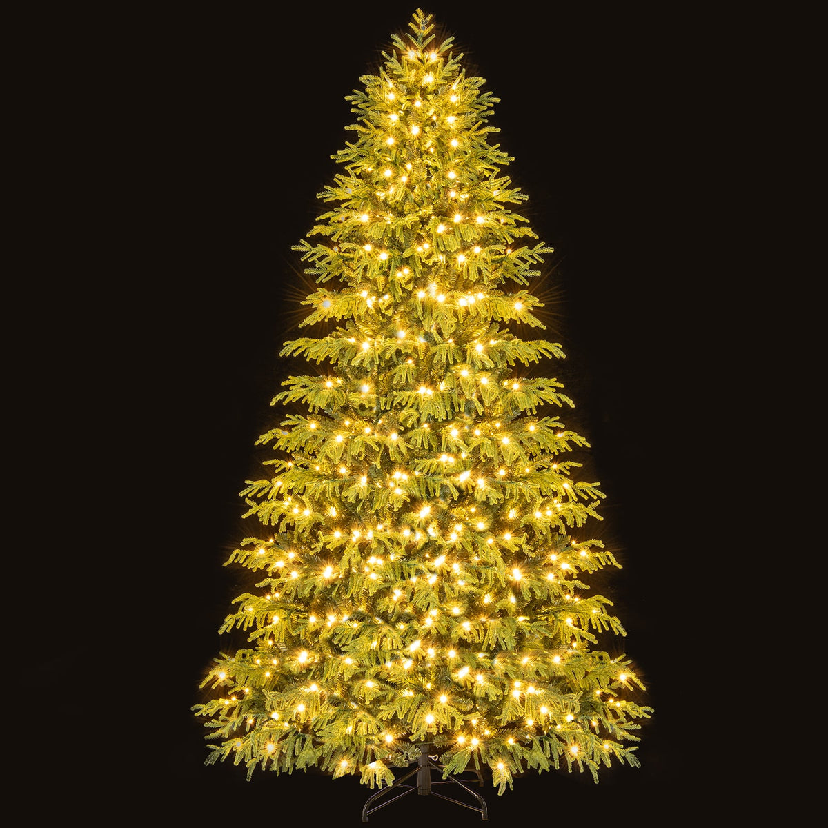 Artificial Christmas Tree with LED Lights and PVC Mixed Branch Tips-8 Feet-Christmas Trees-DECOROLALA