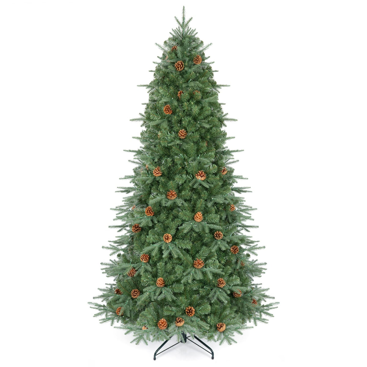 Artificial Christmas Tree with LED Lights and Pine Cones-7'-Christmas Trees-DECOROLALA