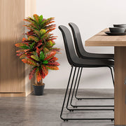 Artificial Croton Plant 40 Inch Tall Fake Croton Palm Tree with Colorful Variegated Leaves and Pot-Artificial Plants-DECOROLALA