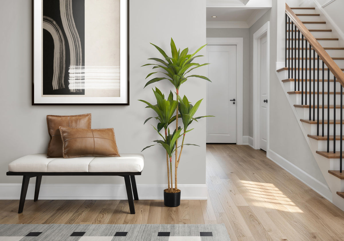Artificial Dracaena Plant 51"H With 5" Pot-Artificial Plants-DECOROLALA