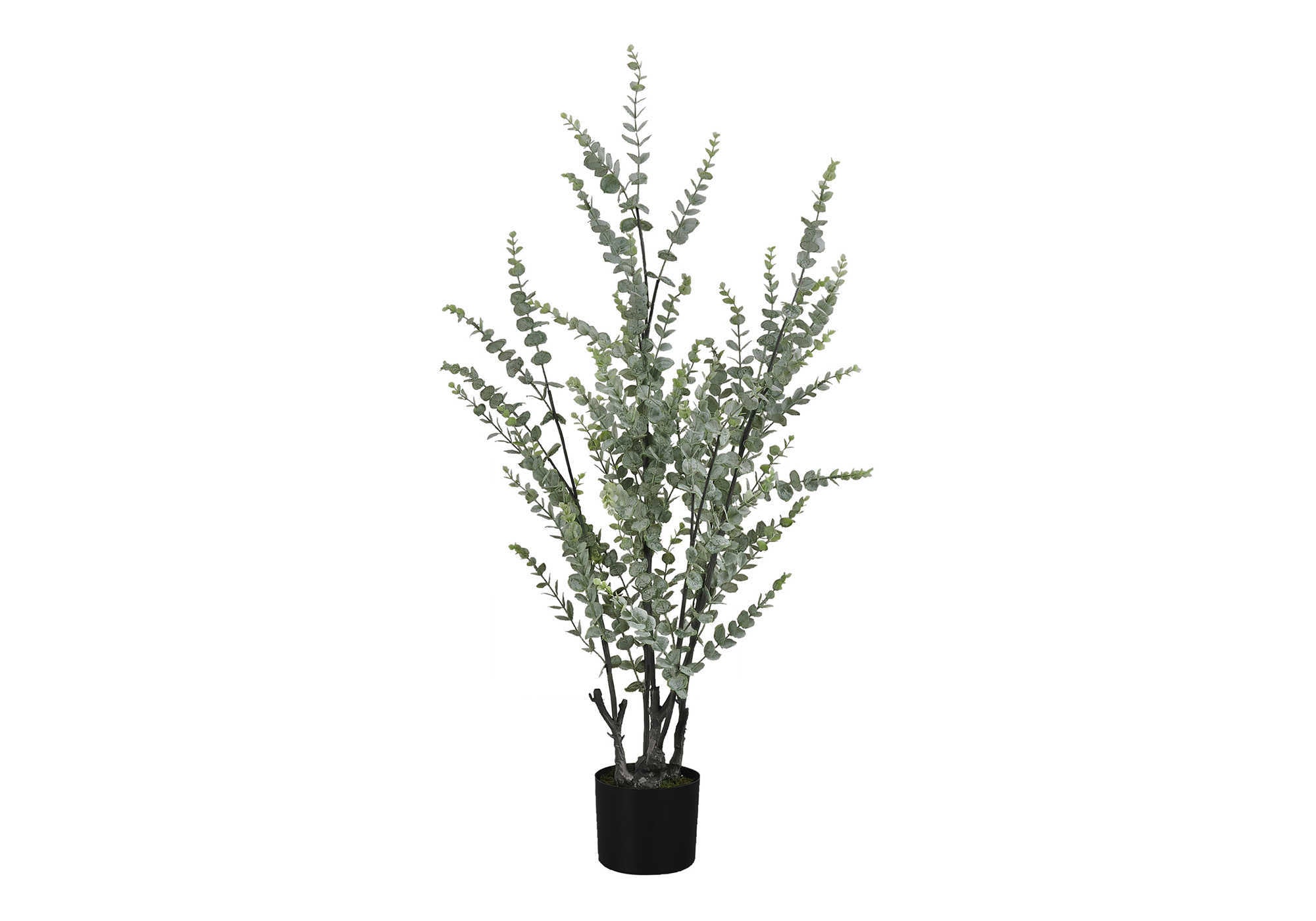 Artificial Eucalyptus Plant 44"H Black Pot-Artificial Plant-DECOROLALA