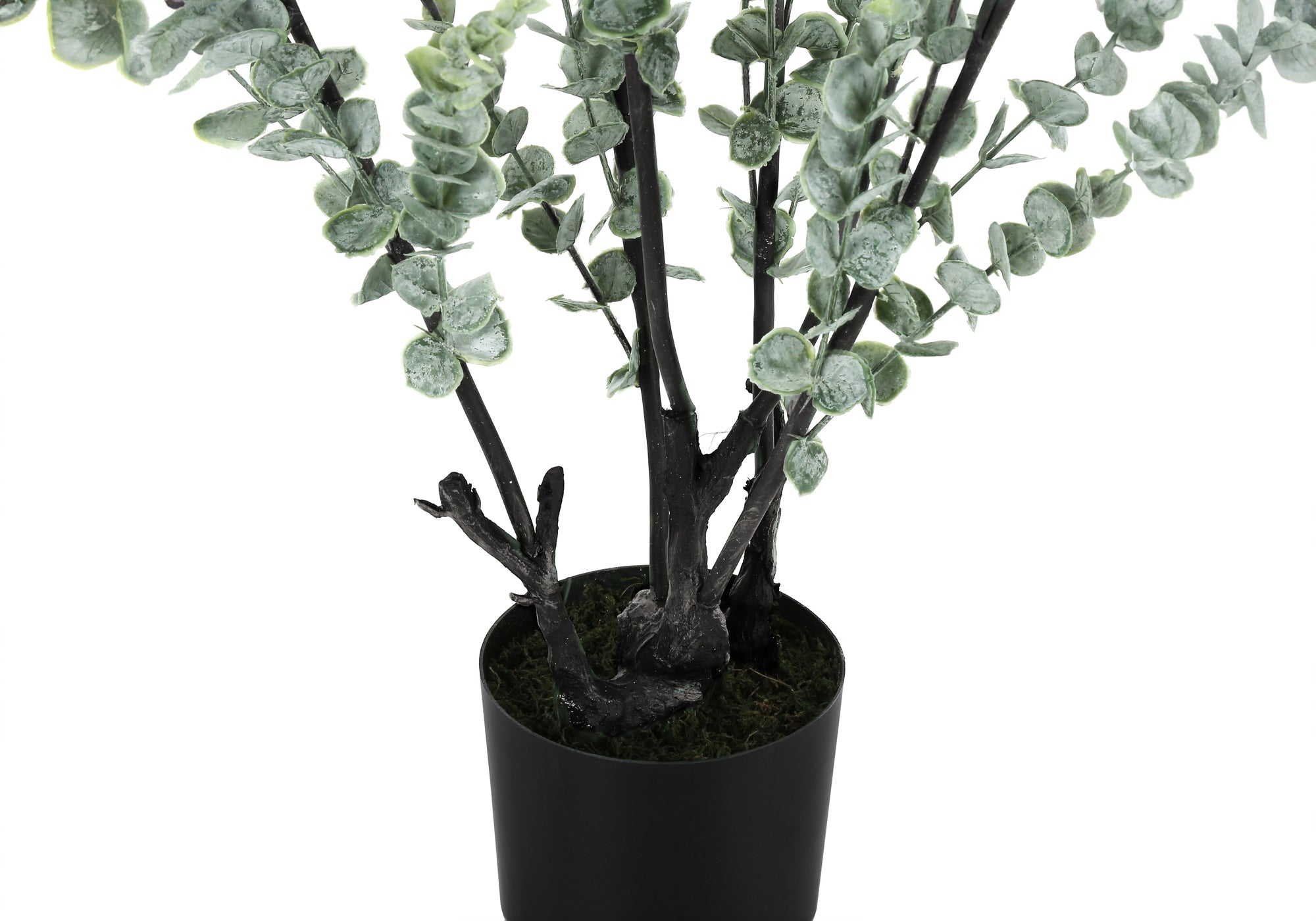 Artificial Eucalyptus Plant 44"H Black Pot-Artificial Plant-DECOROLALA