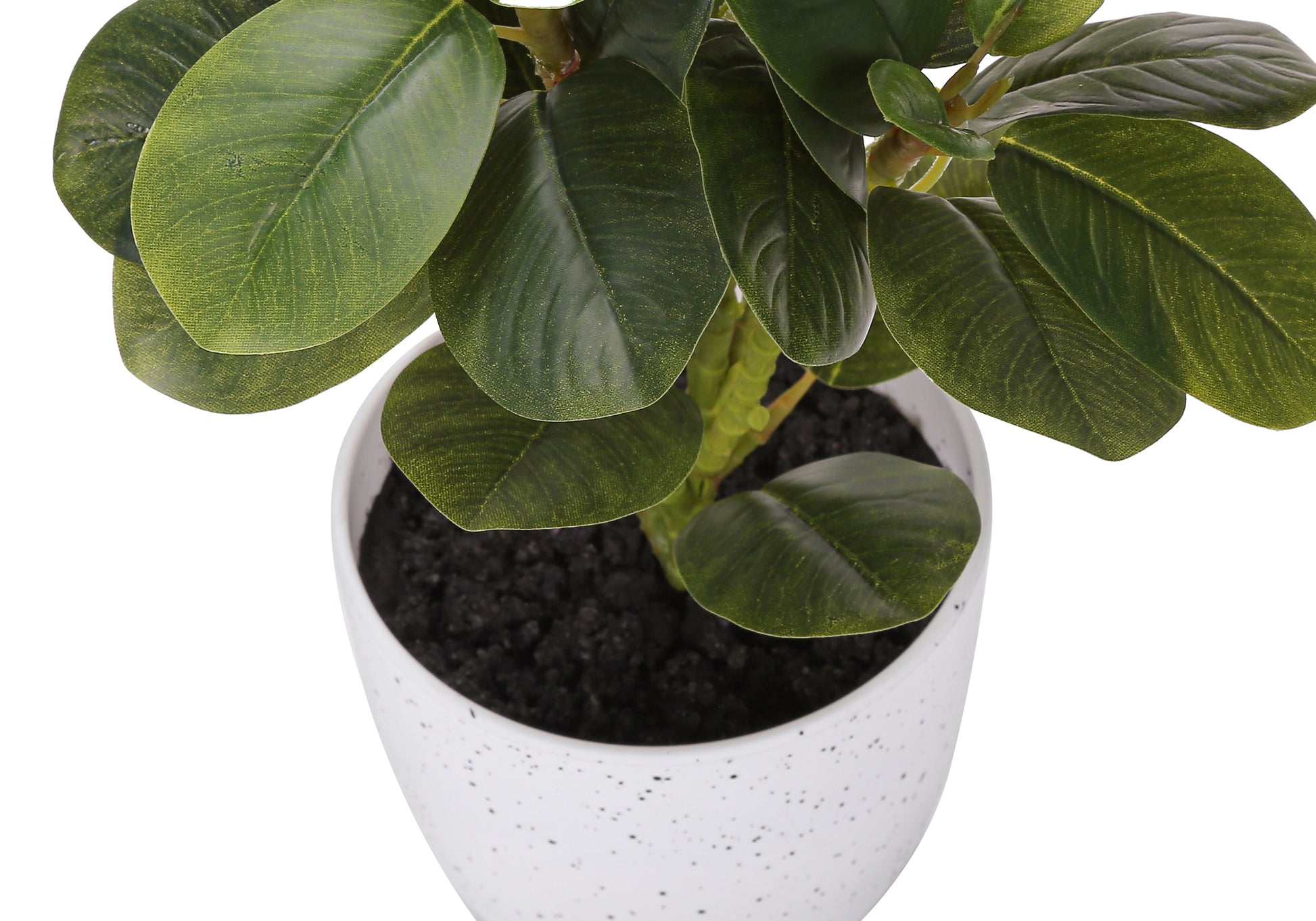 Artificial Ficus Elastica Plant 14"H Set of 2 with 4" Pot-Artificial Plant-DECOROLALA