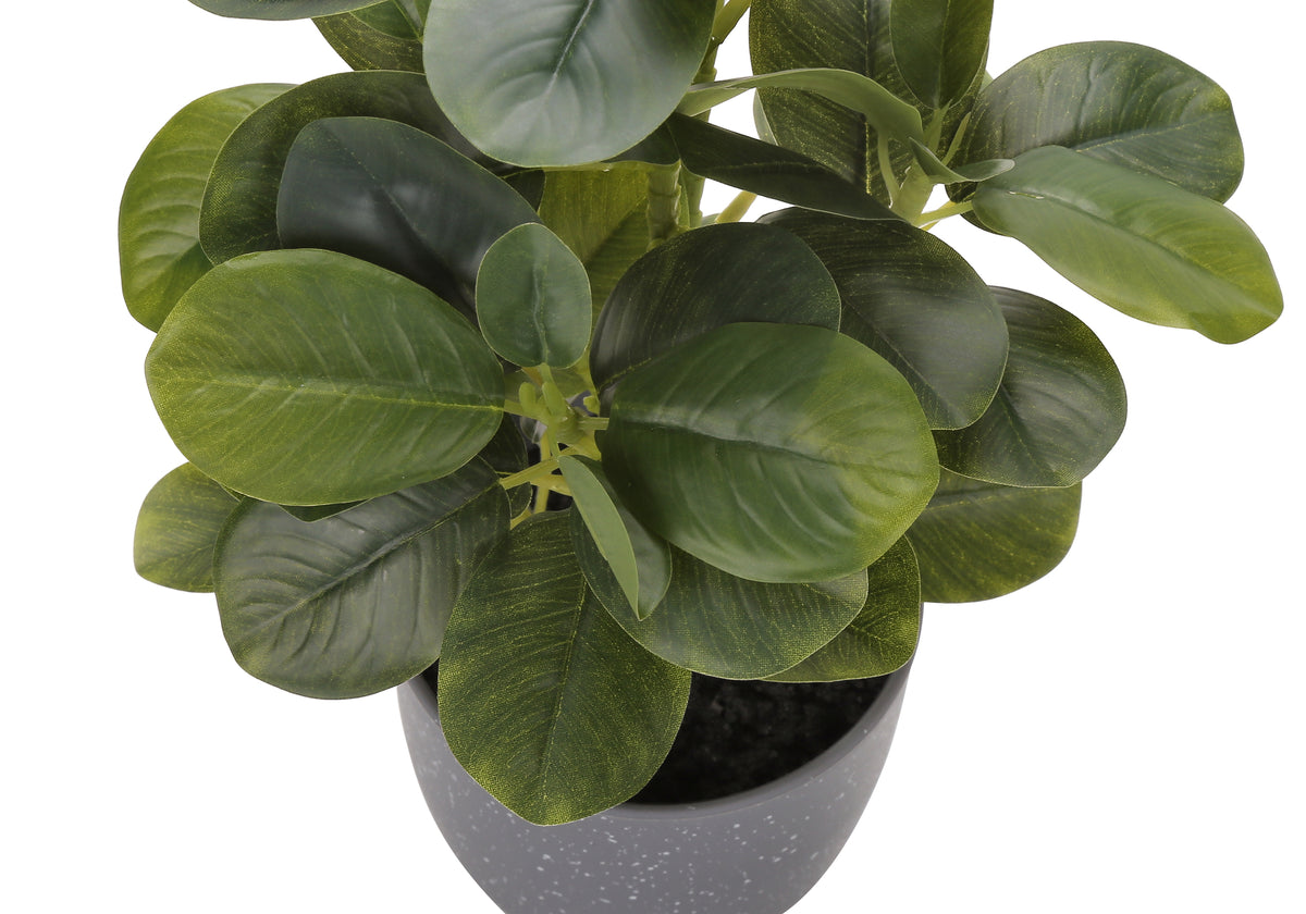 Artificial Ficus Elastica Plant 14"H Set of 2 with 4" Pot-Artificial Plants-DECOROLALA