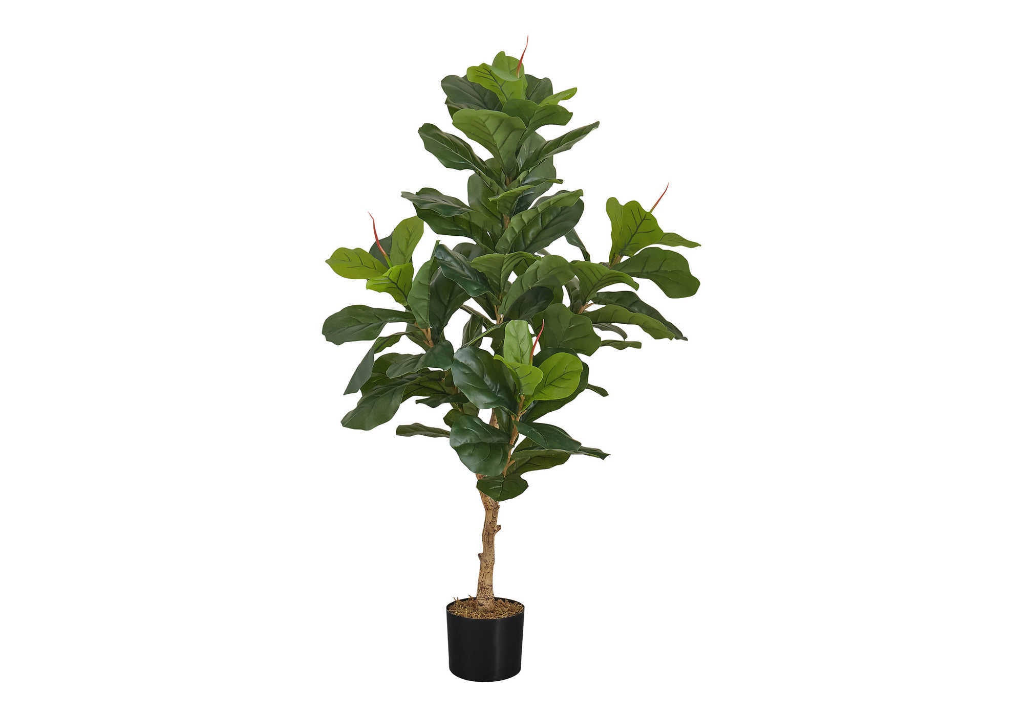 Artificial Fiddle Leaf Tree 47"H Black Pot-Artificial Plant-DECOROLALA
