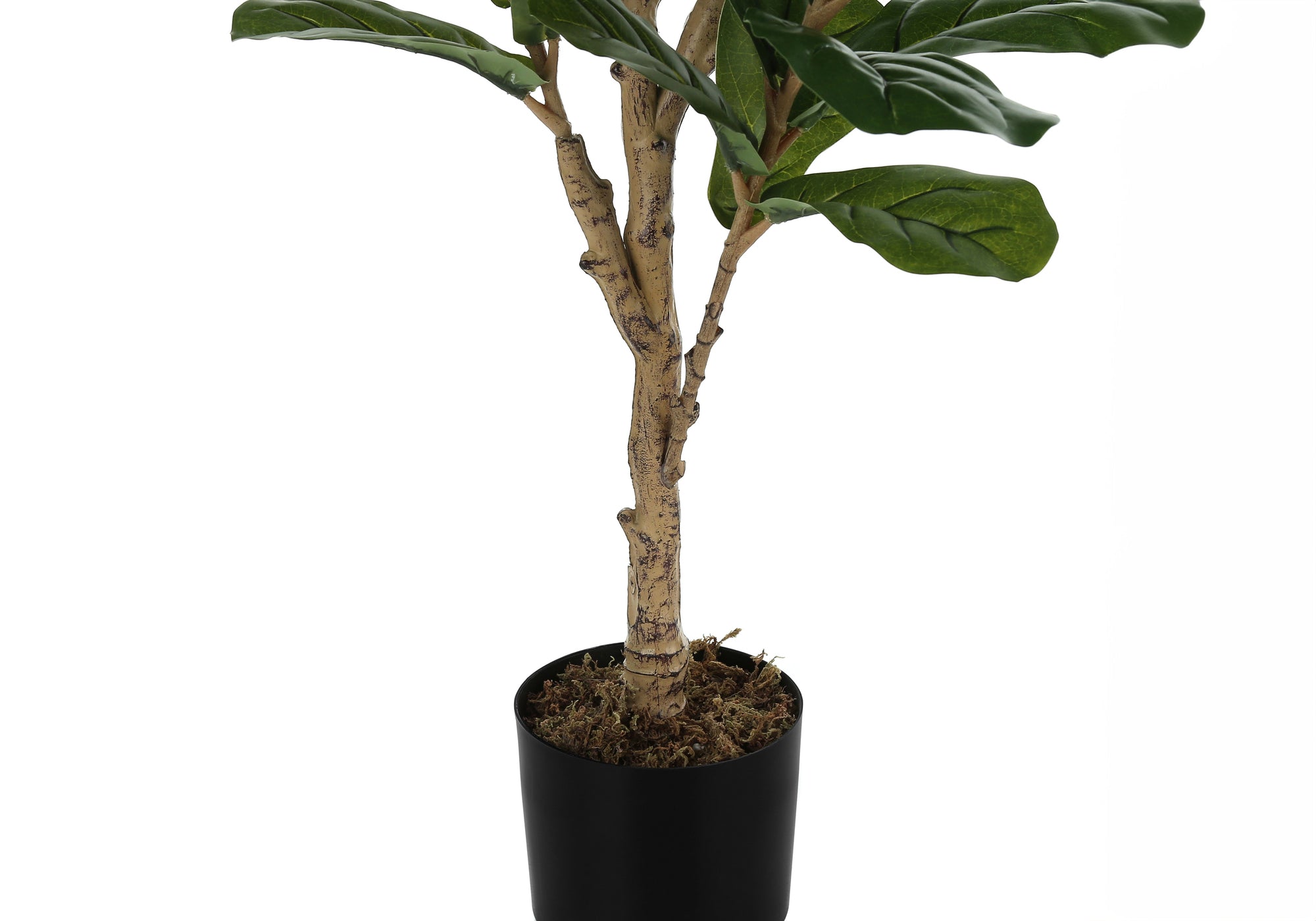 Artificial Fiddle Leaf Tree 47"H Black Pot-Artificial Plant-DECOROLALA