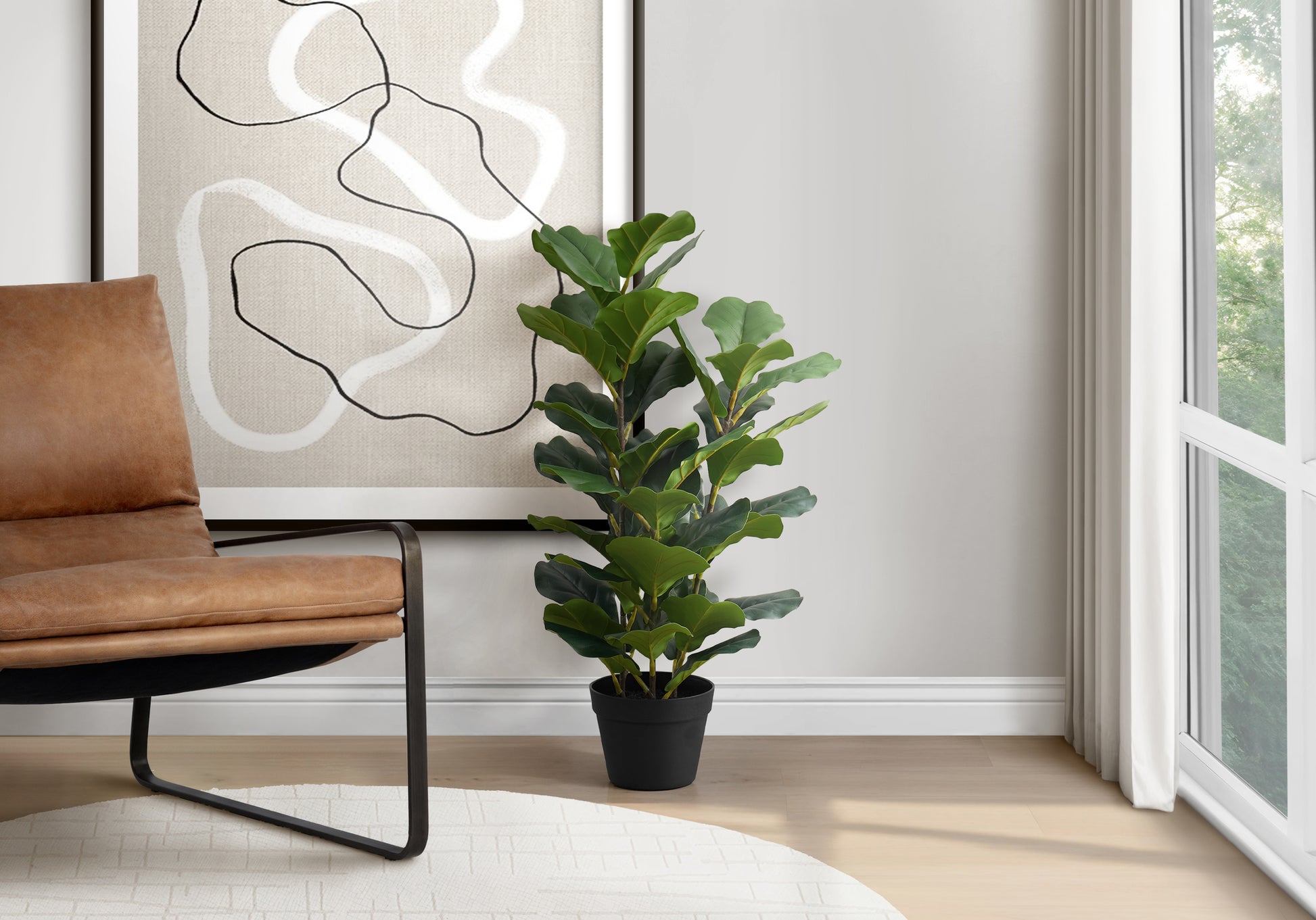 Artificial Fiddle Plant 32"H in 6" Pot-Artificial Plant-DECOROLALA