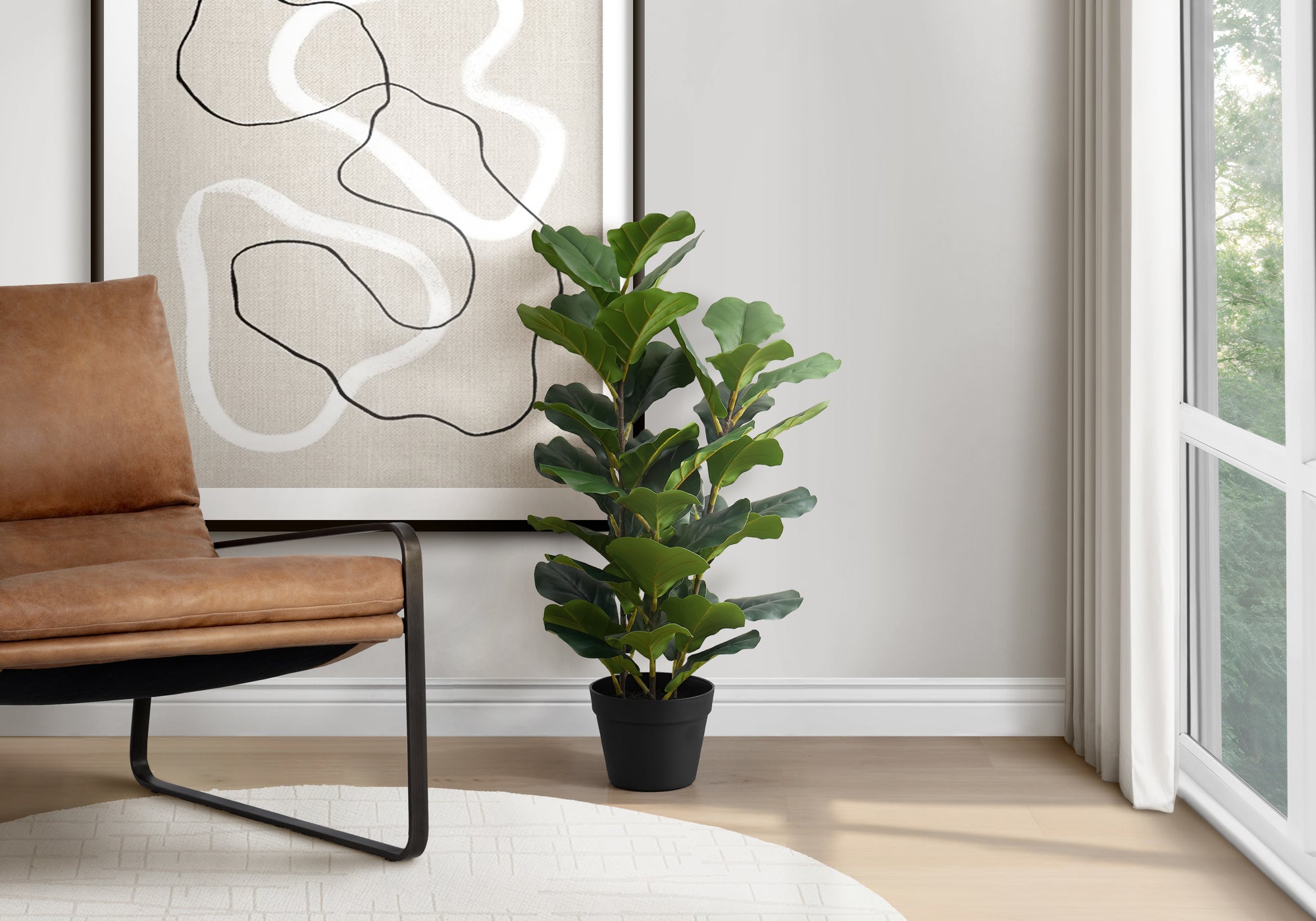 Artificial Fiddle Plant 32"H in 6" Pot-Artificial Plant-DECOROLALA