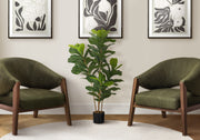 Artificial Fiddle Tree 41"H Black Pot-Artificial Plant-DECOROLALA