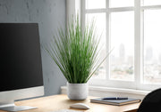 Artificial Grass Plant 21"H Cement Pot-Artificial Plant-DECOROLALA