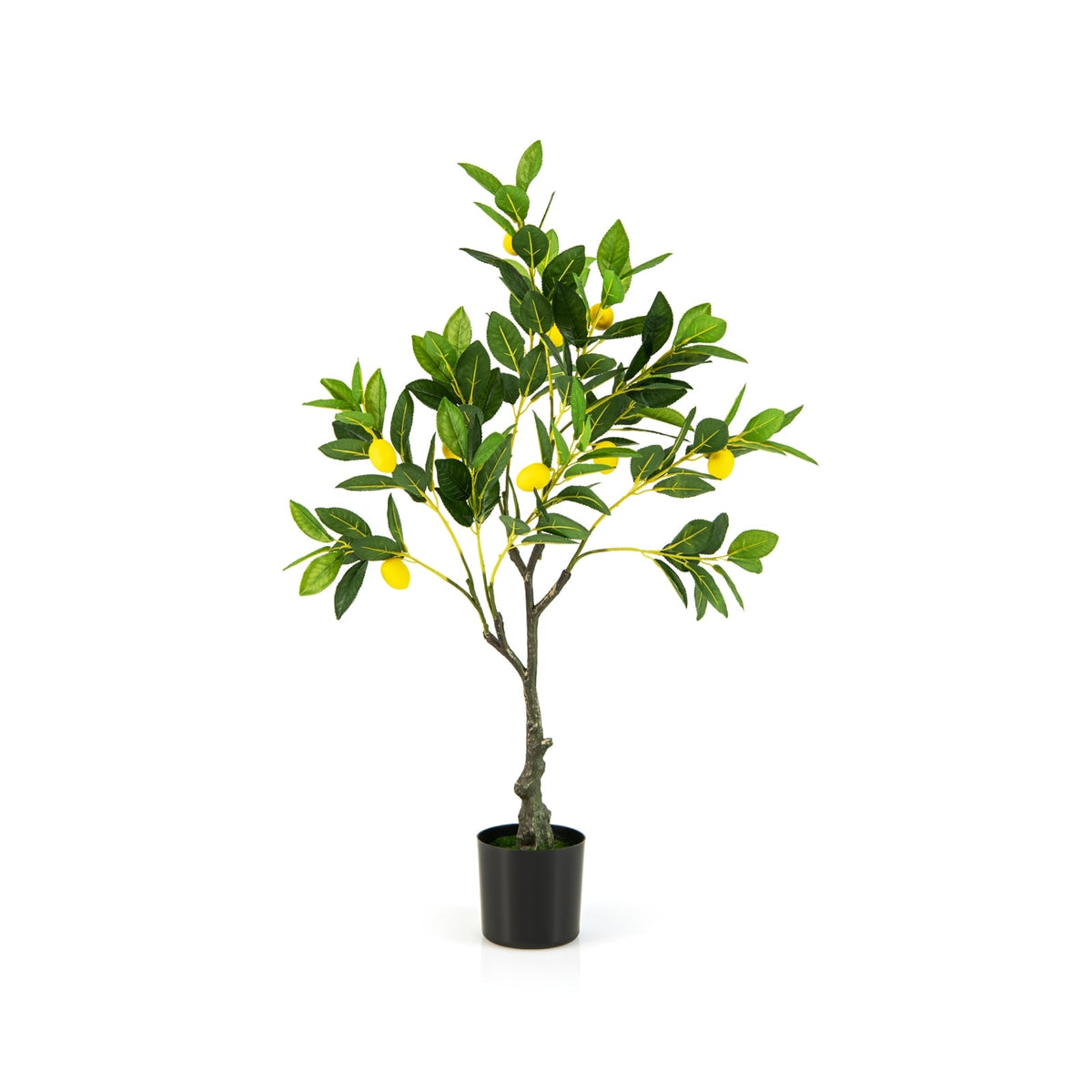 Artificial Lemon Tree 2.6/4/5.2 Feet Tall Fake Lemon Plant wuth Lemon Fruits-2.6 ft-Artificial Plants-DECOROLALA