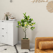 Artificial Lemon Tree 2.6/4/5.2 Feet Tall Fake Lemon Plant wuth Lemon Fruits-2.6 ft-Artificial Plants-DECOROLALA