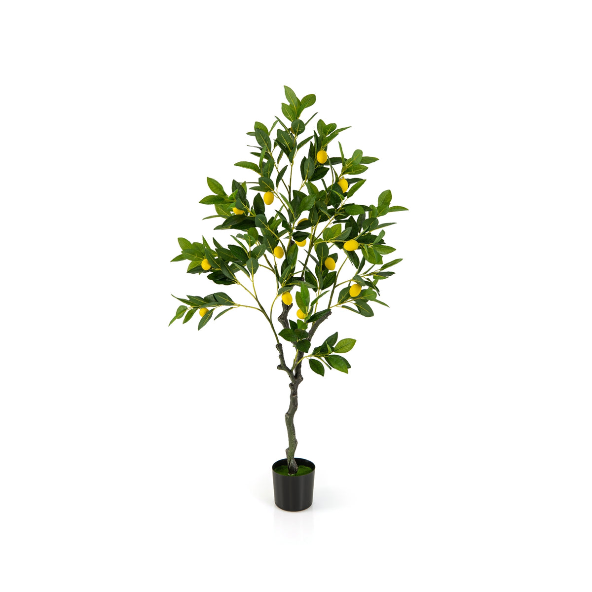 Artificial Lemon Tree 2.6/4/5.2 Feet Tall Fake Lemon Plant wuth Lemon Fruits-4 ft-Artificial Plants-DECOROLALA