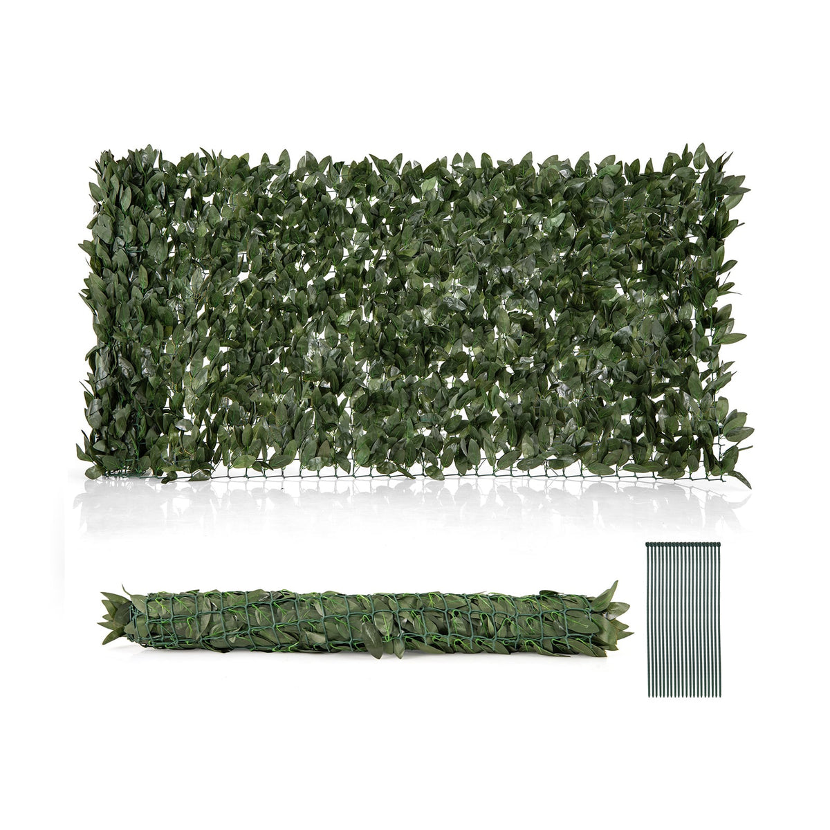 Artificial Lily Leaf Privacy Fence for Garden Yard Balcony Deck-Artificial Plants-DECOROLALA