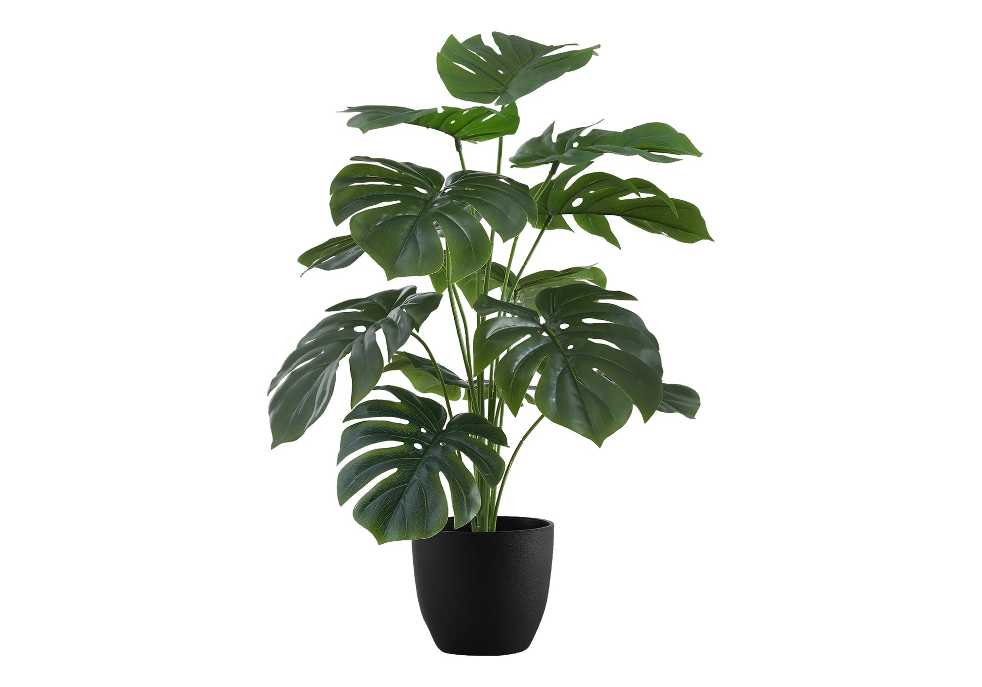 Artificial Monstera Plant 24"H Real Touch White Pot-Artificial Plant-DECOROLALA