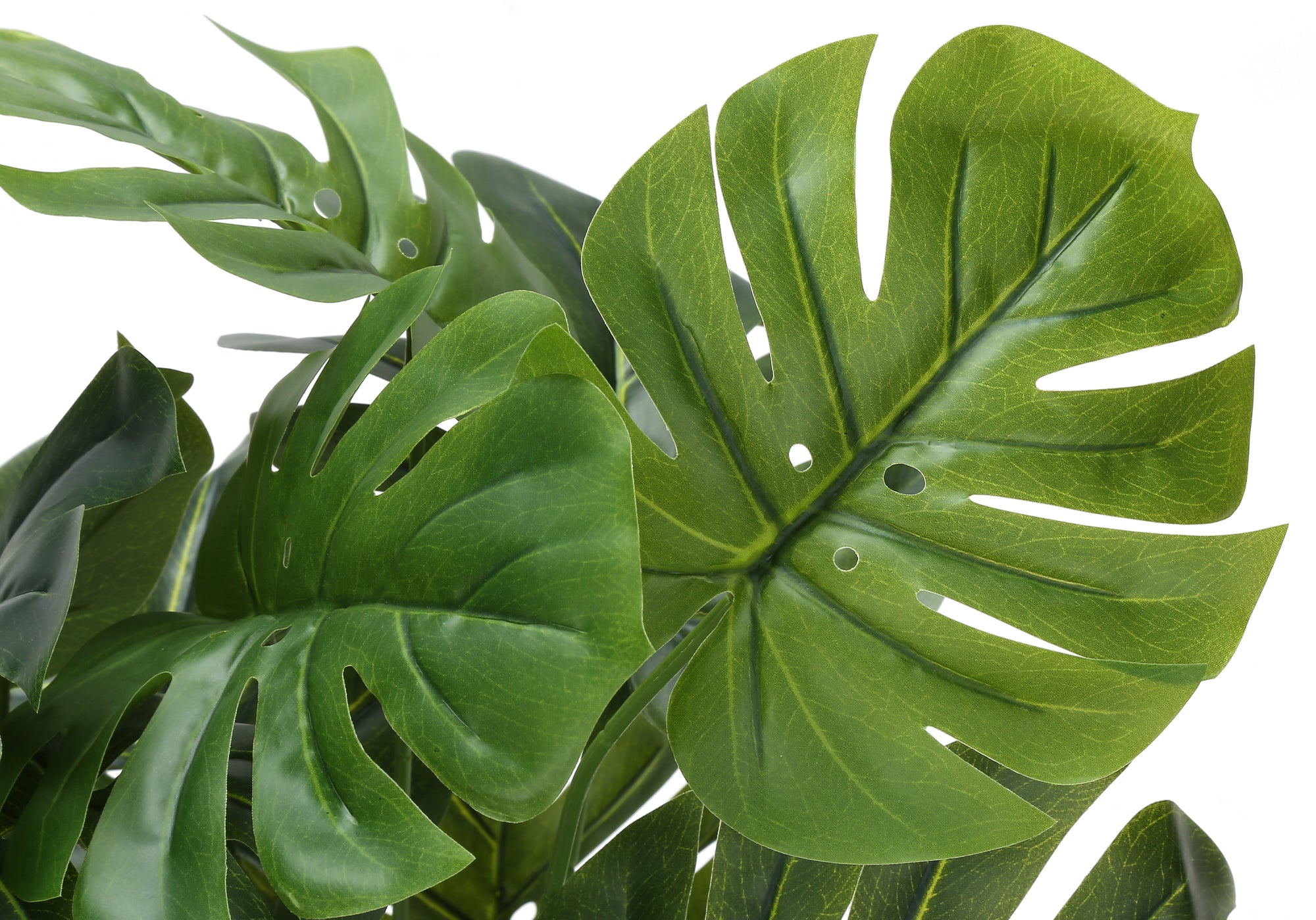 Artificial Monstera Plant 24"H Real Touch White Pot-Artificial Plant-DECOROLALA