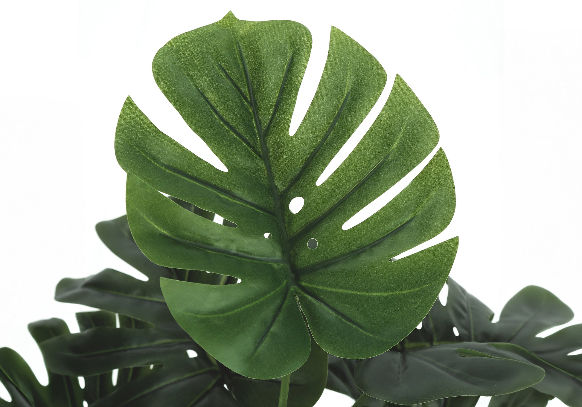 Artificial Monstera Plant 24"H Real Touch White Pot-Artificial Plant-DECOROLALA
