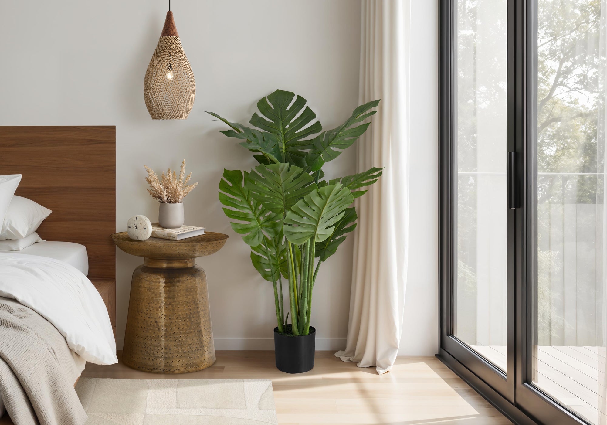Artificial Monstera Plant 45"H with 6" Pot-Artificial Plant-DECOROLALA