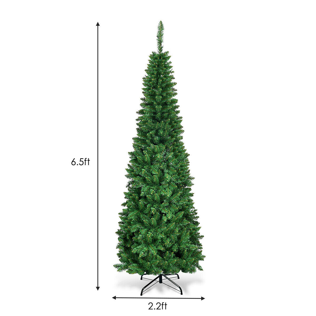 Artificial National Foot Kingswood Fir Pencil Christmas Tree-6.5ft-Christmas Trees-DECOROLALA