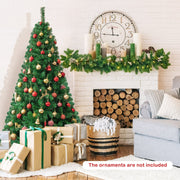 Artificial PVC Hinged Christmas Tree with Solid Metal Stand-6 ft-Christmas Trees-DECOROLALA
