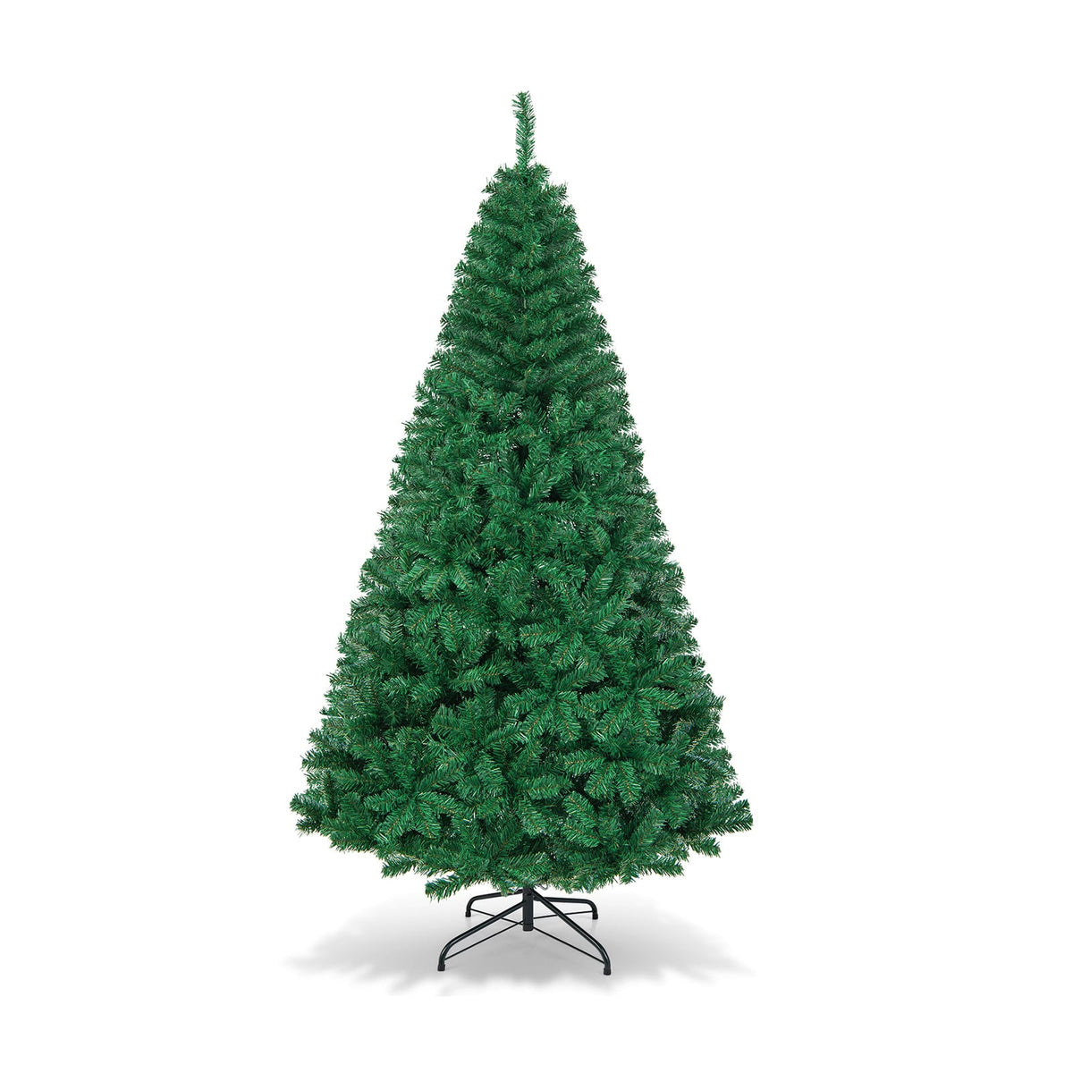 Artificial PVC Hinged Christmas Tree with Solid Metal Stand-7 ft-Christmas Trees-DECOROLALA