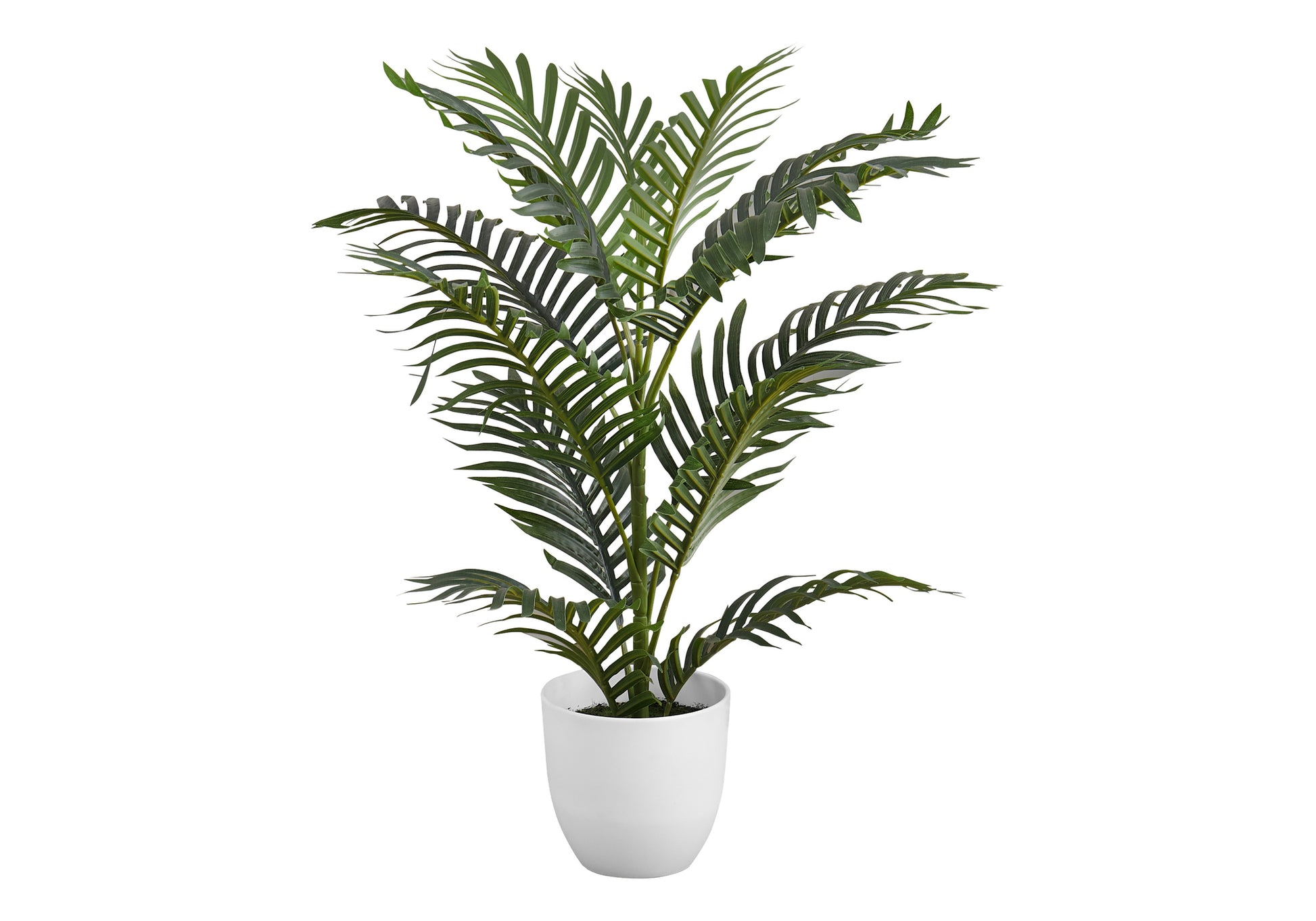 Artificial Palm Plant 28"H White Pot-Artificial Plant-DECOROLALA