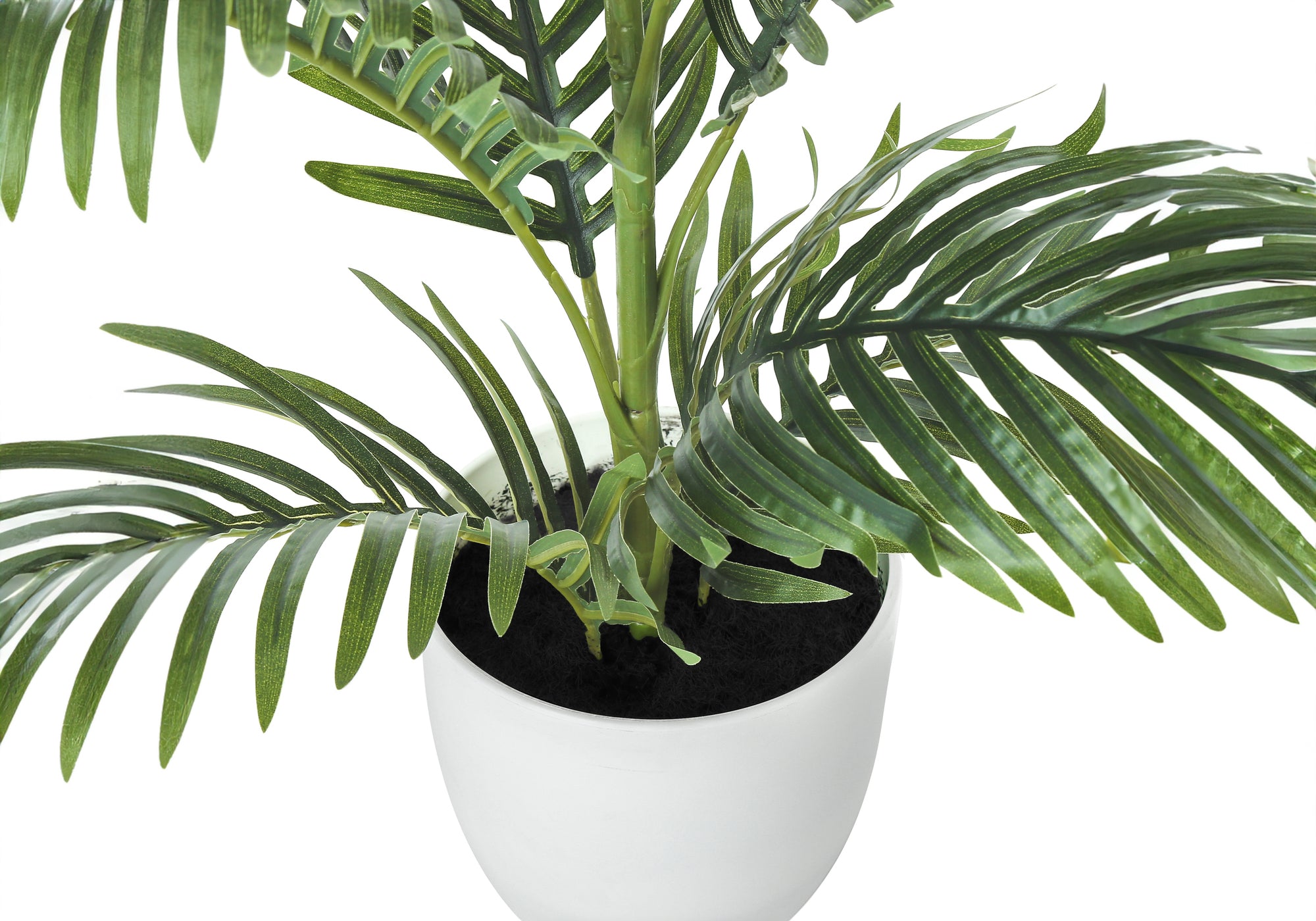 Artificial Palm Plant 28"H White Pot-Artificial Plant-DECOROLALA