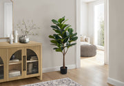 Artificial Plant 47"H Fiddle Tree, 6" Black Pot-Artificial Plant-DECOROLALA