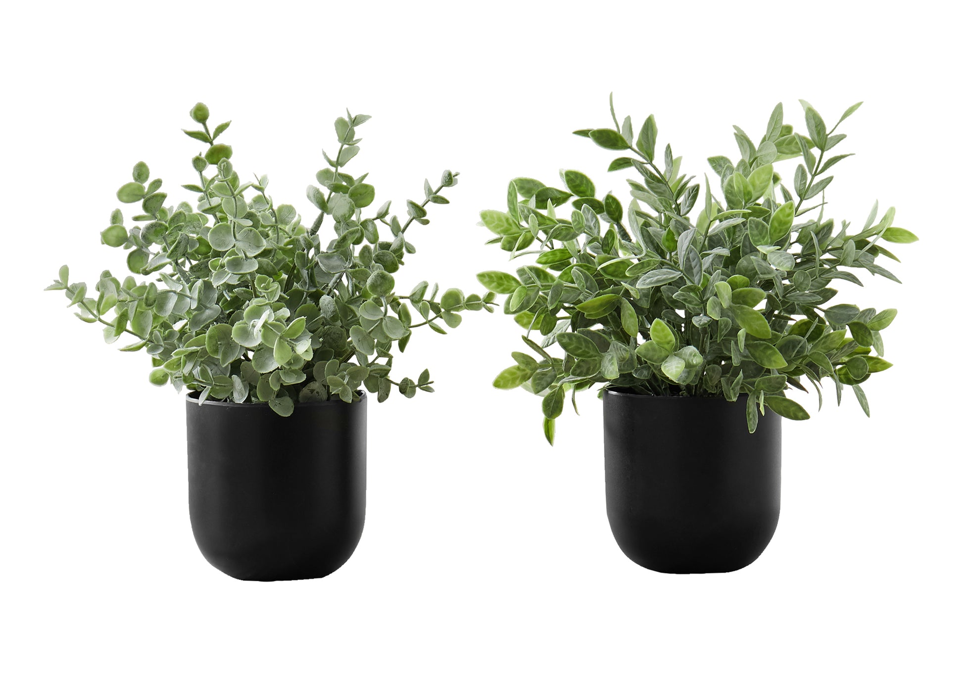 Artificial Plant Set 2pc 11"H Eucalyptus Grass 5" Pot-Artificial Plant-DECOROLALA
