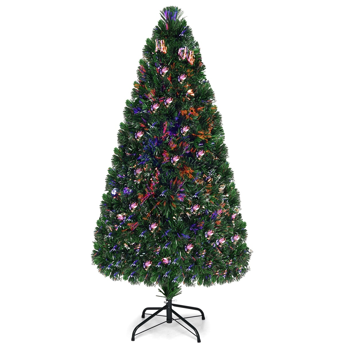 Artificial Pre-Lit Fiber Optic PVC Christmas Tree-5 ft-Christmas Trees-DECOROLALA