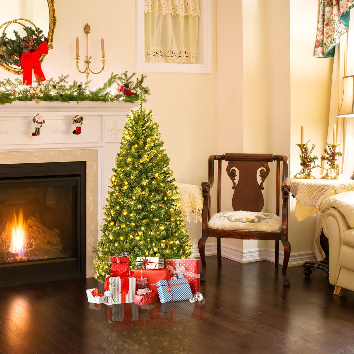 Artificial Premium Hinged Christmas Tree-4 ft-Christmas Trees-DECOROLALA