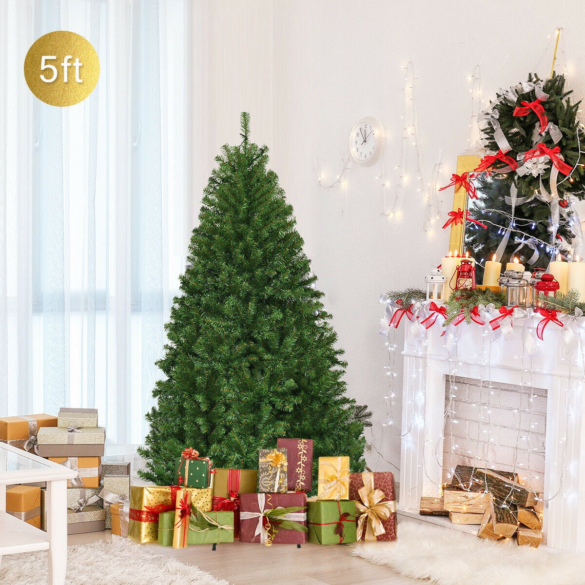Artificial Premium Hinged Christmas Tree-5 ft-Christmas Trees-DECOROLALA