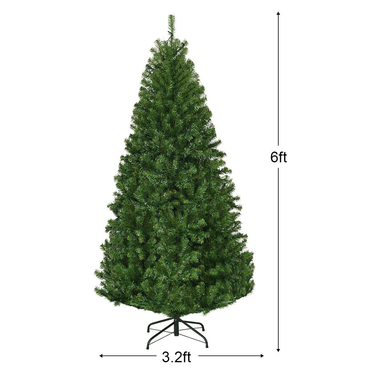 Artificial Premium Hinged Christmas Tree-6 Feet-Christmas Trees-DECOROLALA