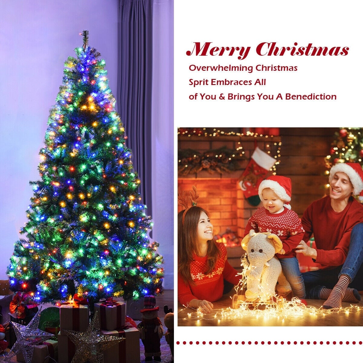 Artificial Premium Hinged Christmas Tree-7 ft-Christmas Trees-DECOROLALA