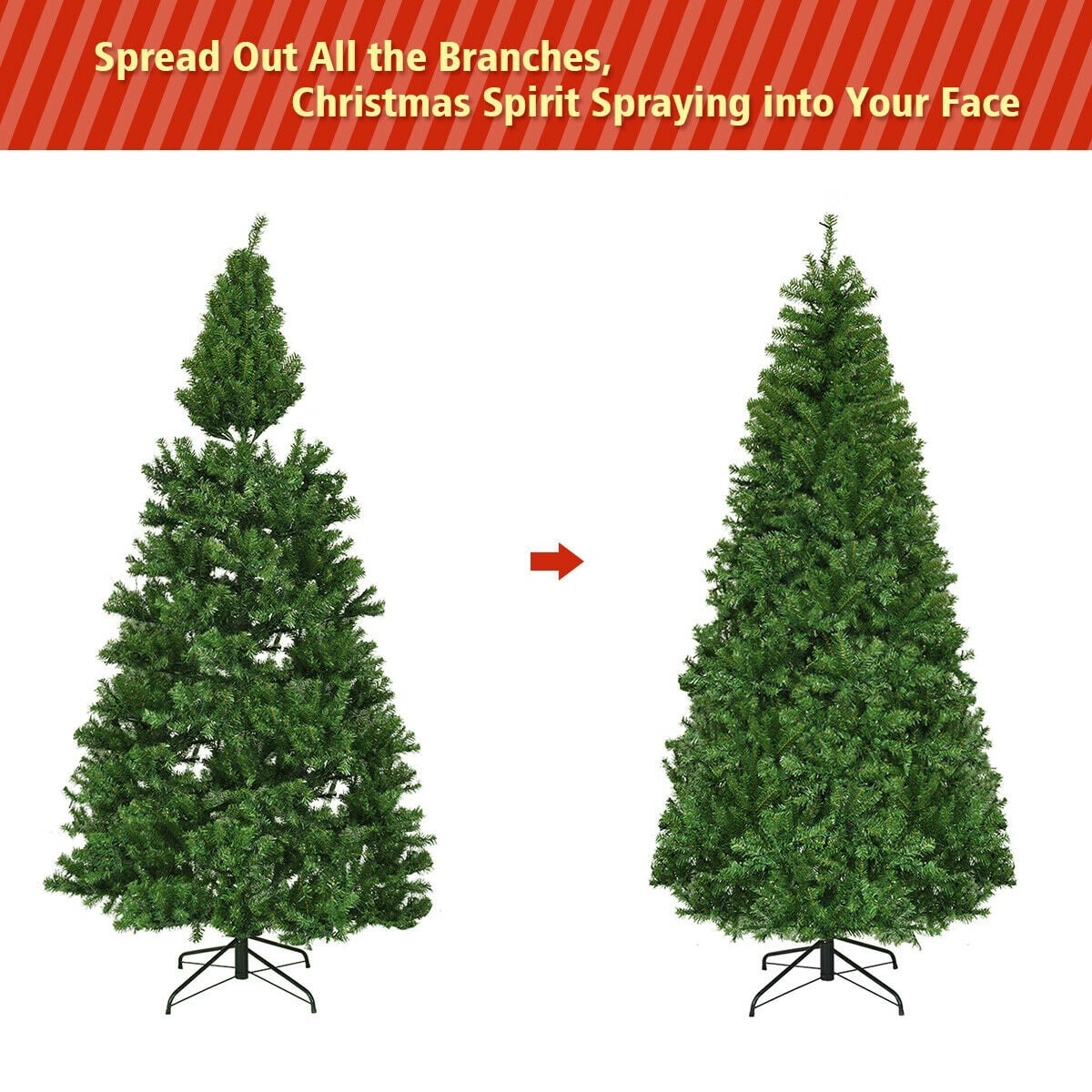 Artificial Premium Hinged Christmas Tree-7 ft-Christmas Trees-DECOROLALA