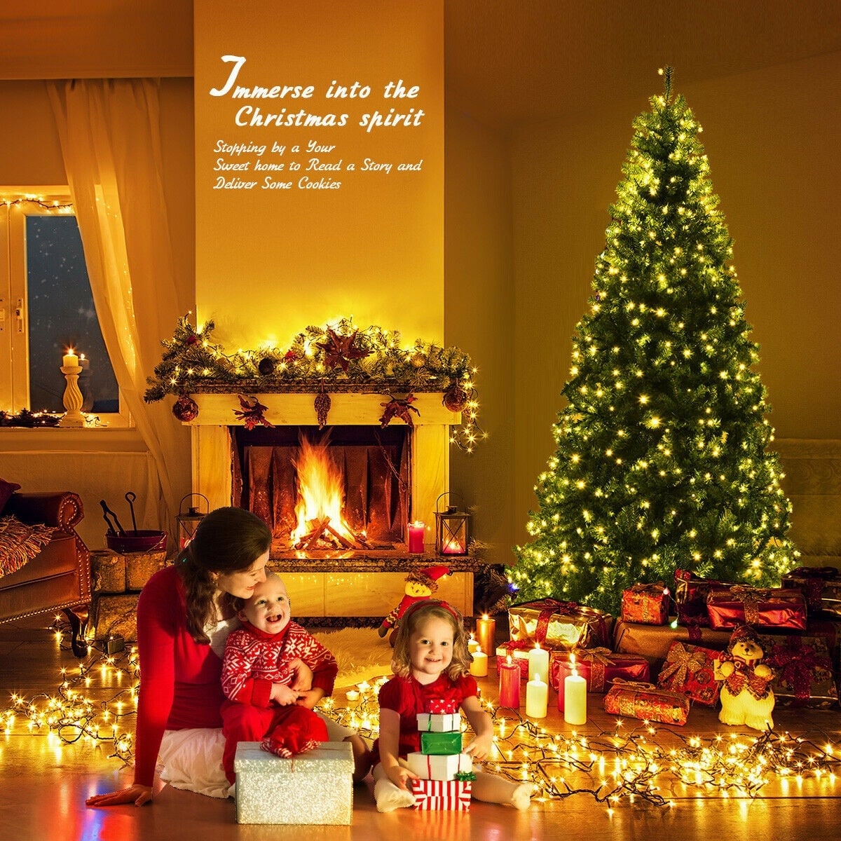 Artificial Premium Hinged Christmas Tree-7 ft-Christmas Trees-DECOROLALA