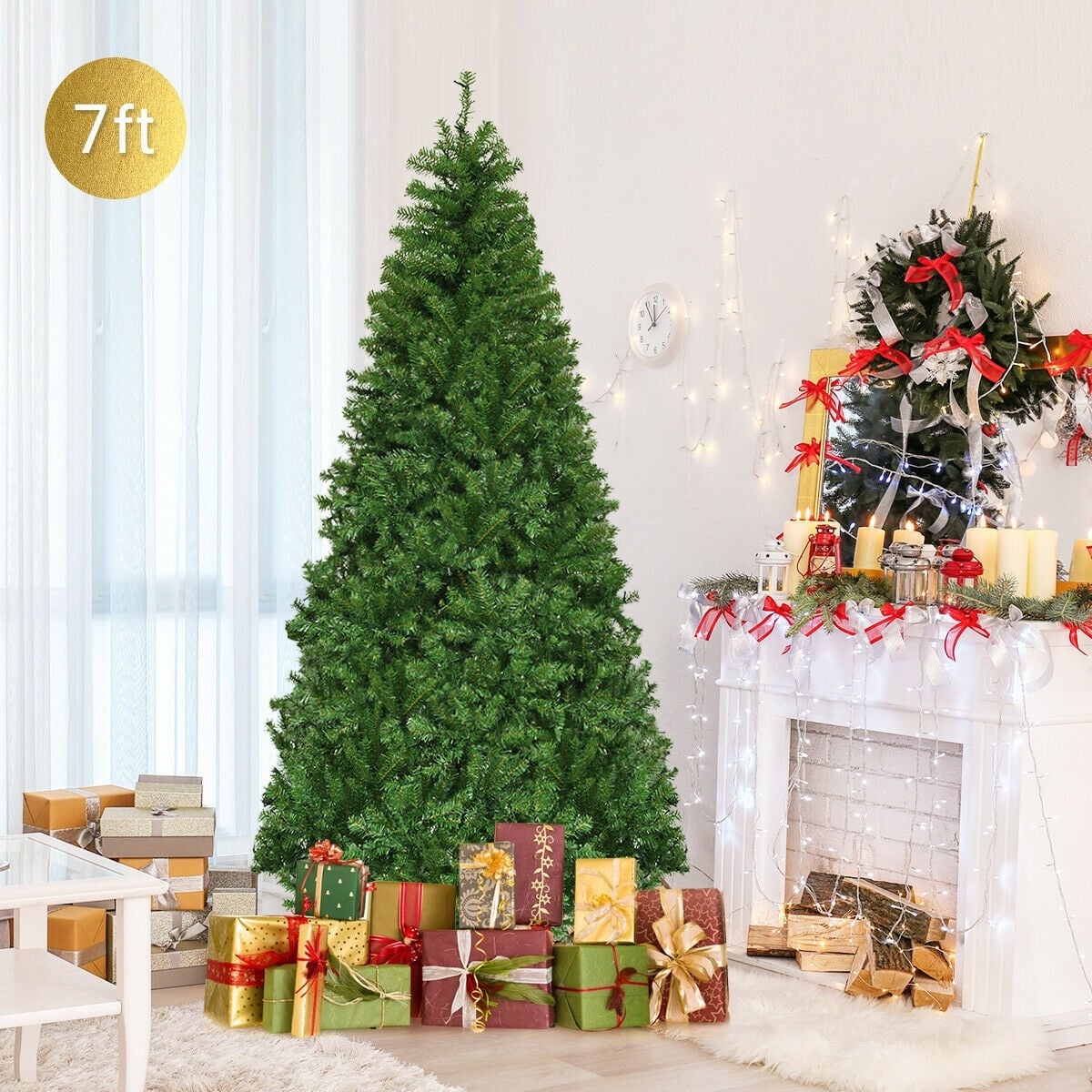 Artificial Premium Hinged Christmas Tree-7 ft-Christmas Trees-DECOROLALA