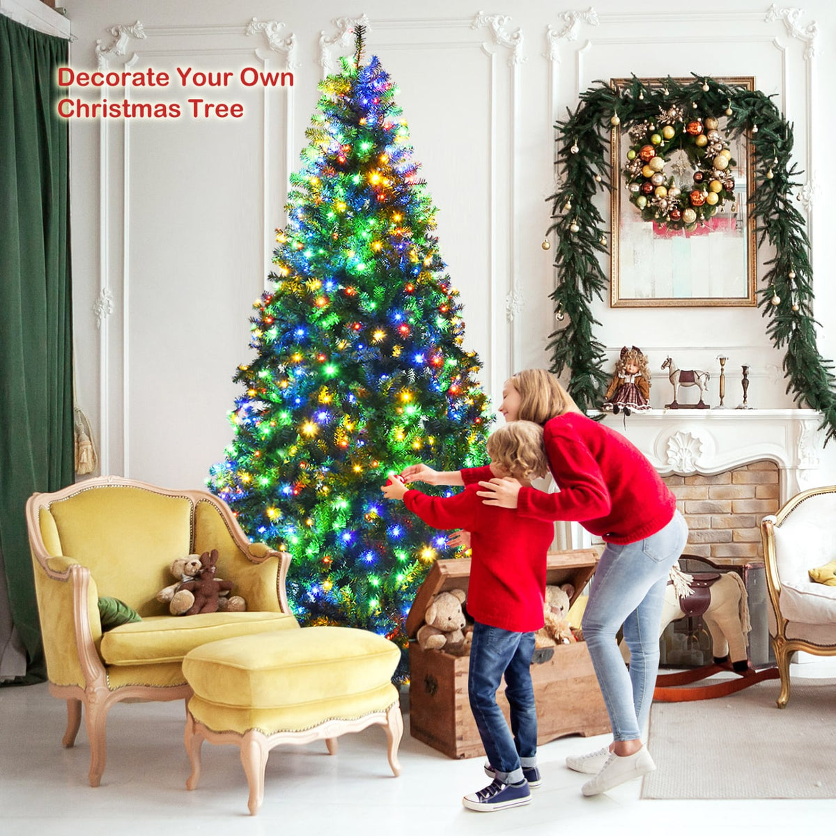 Artificial Premium Hinged Christmas Tree-8 Feet-Christmas Trees-DECOROLALA