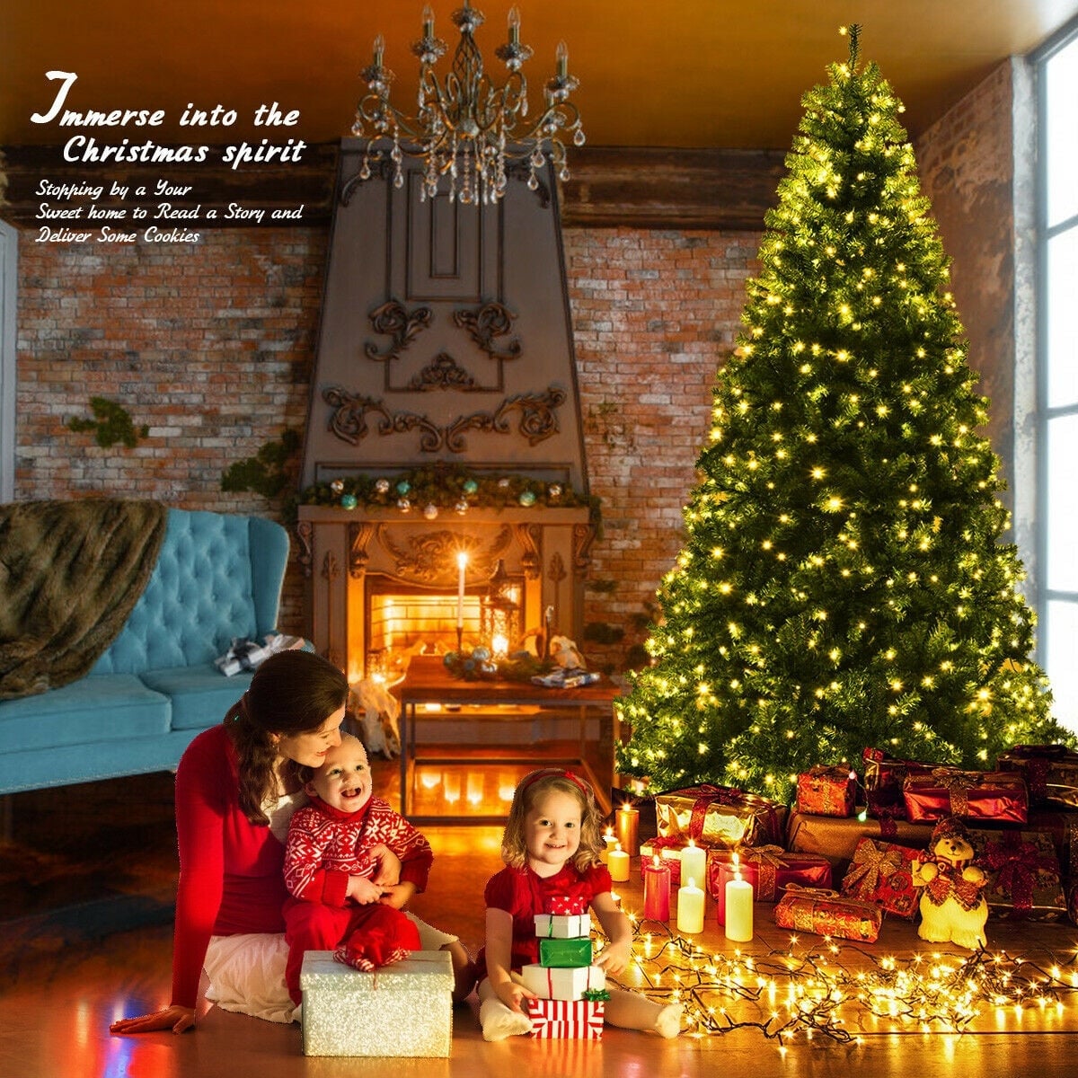 Artificial Premium Hinged Christmas Tree-9 Feet-Christmas Trees-DECOROLALA